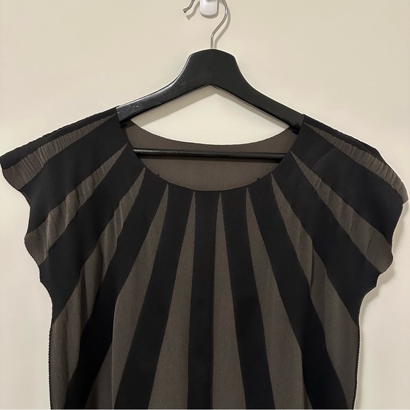 Pleats Please A-POC Issey Miyake black gray patterned tunic/dress size 3 medium - Picture 3 of 7